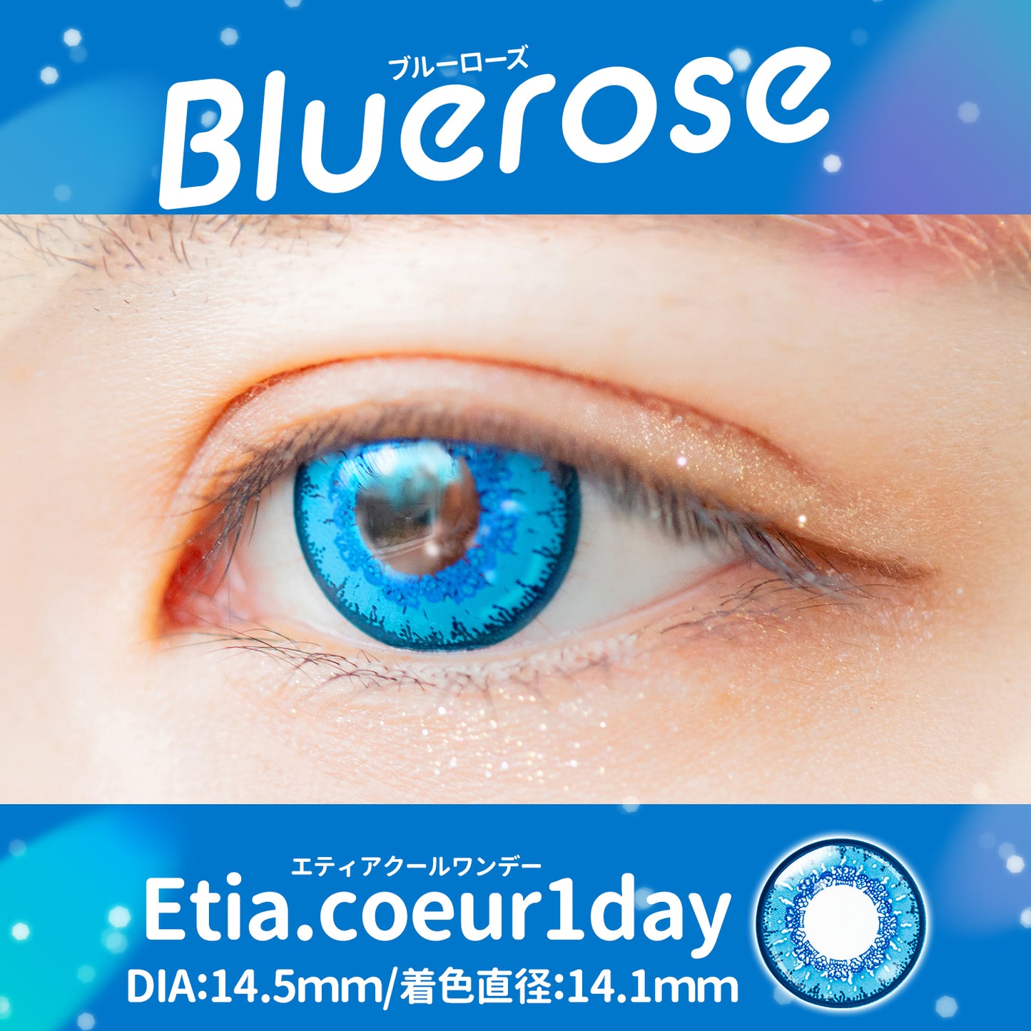PUDDING Etia Coeur Blue Rose | 1 Day, 6 Pcs