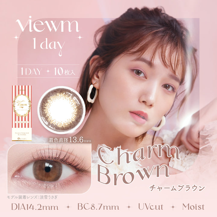 PUDDING Viewm Charm Brown | 1 Day, 10 Pcs