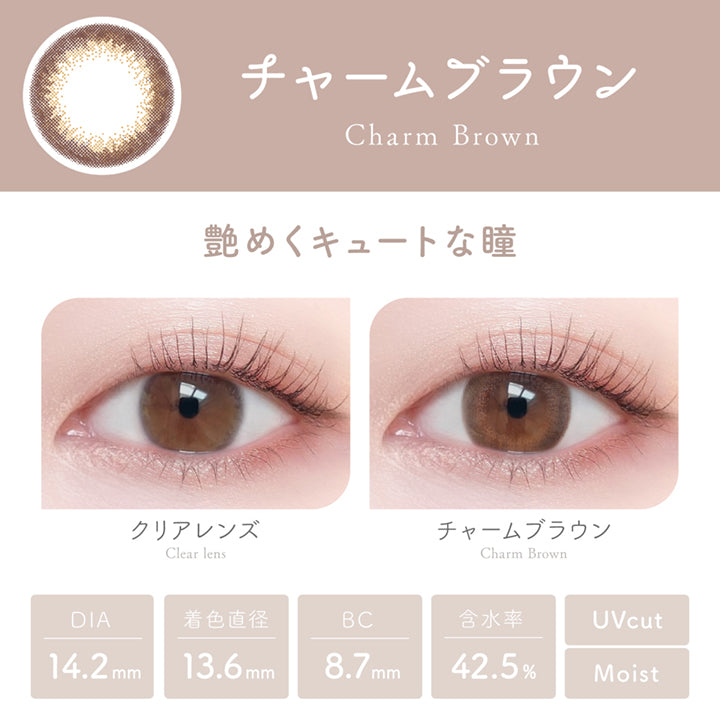 PUDDING Viewm Charm Brown | 1 Day, 10 Pcs