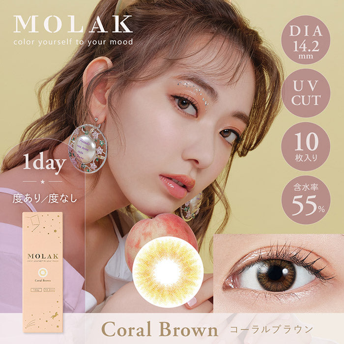 PUDDING MOLAK Coral Brown | 1 Day, 10 Pcs