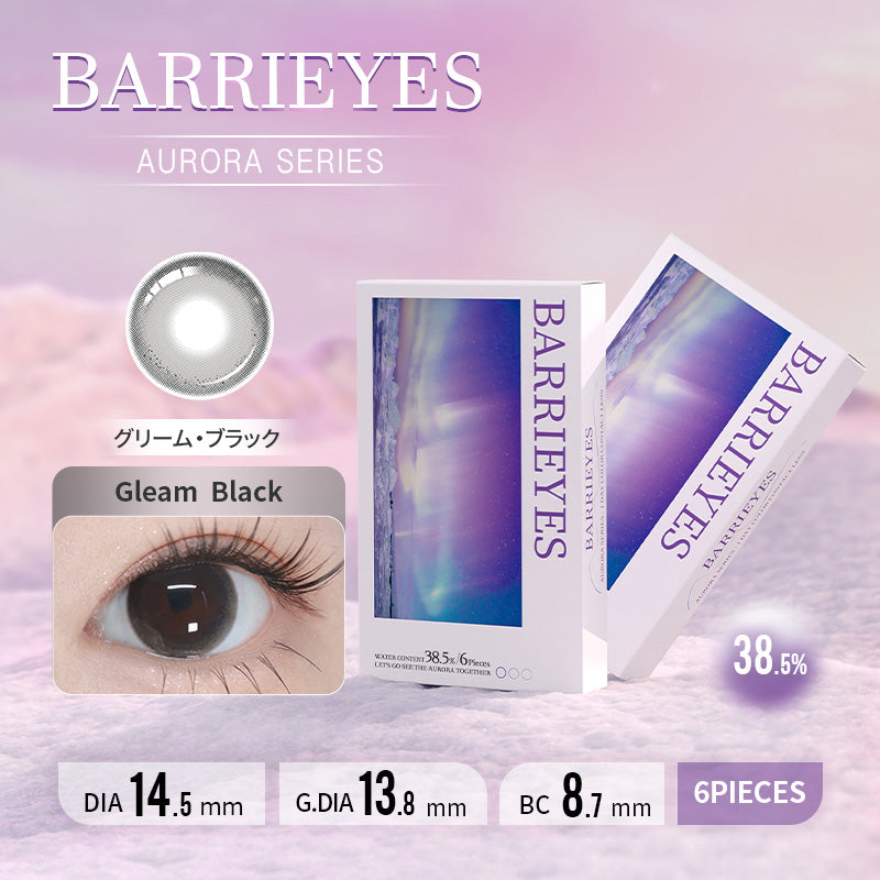 PUDDING BARRIEYES Gleam Black | 1 Day, 6 Pcs