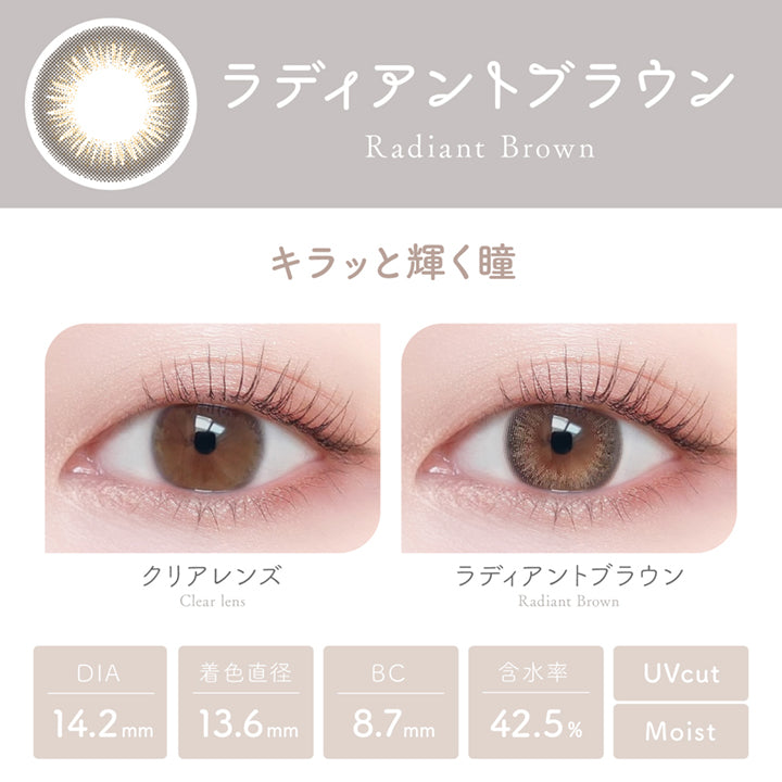 PUDDING Viewm Radiant Brown | 1 Day, 10 Pcs